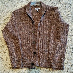 Goodfellow & Co Men's Sweater Shawl Collared Cardigan, medium, rust color